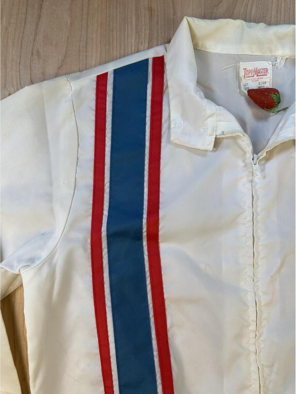 vintage 60's TOPPMASTER racing stripe JACKET patches LETTERING color guard WOW!! - Picture 4 of 16